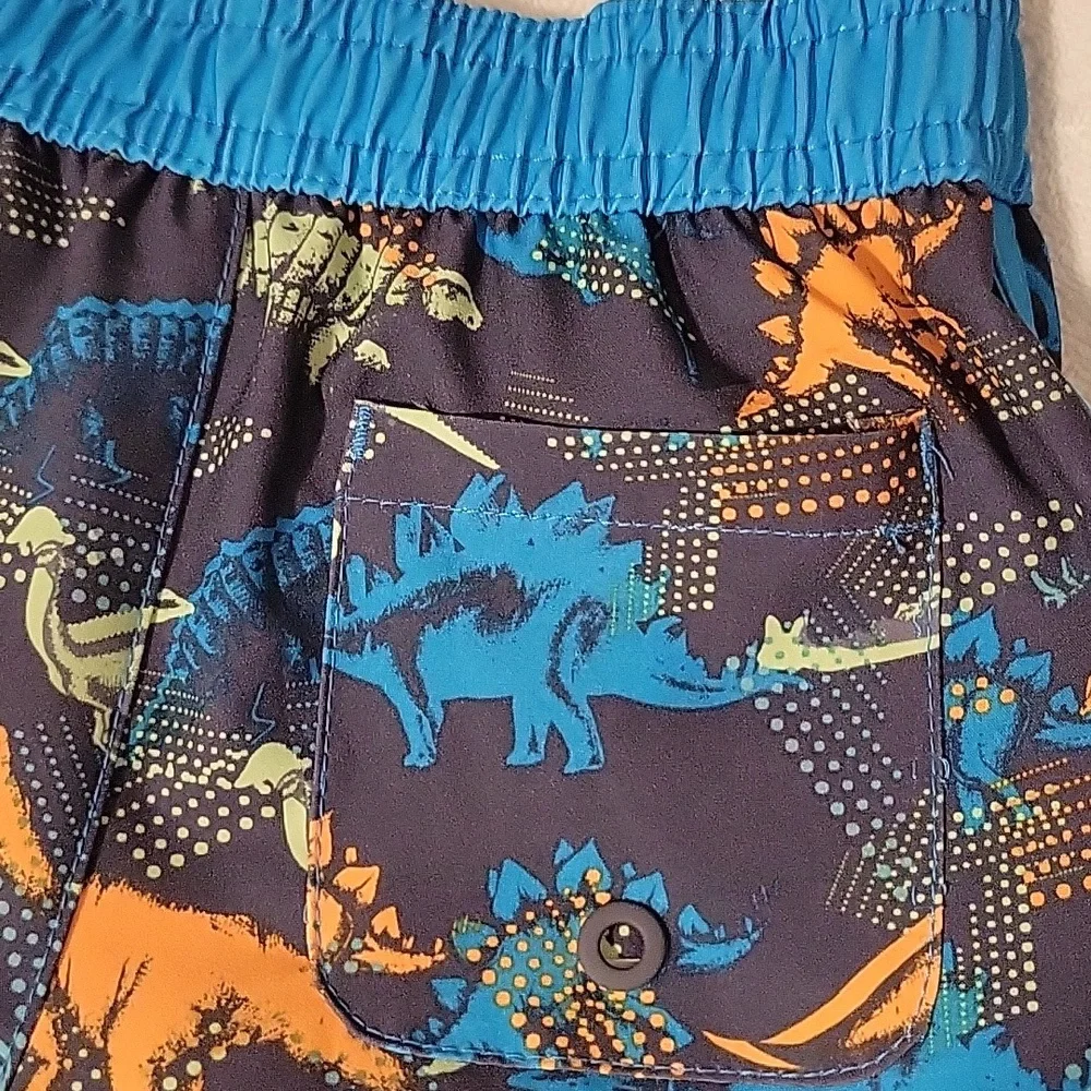 NEW Toddler Boy 2-Piece Rashguard & Matching Dinosaur Shorts Swim Set